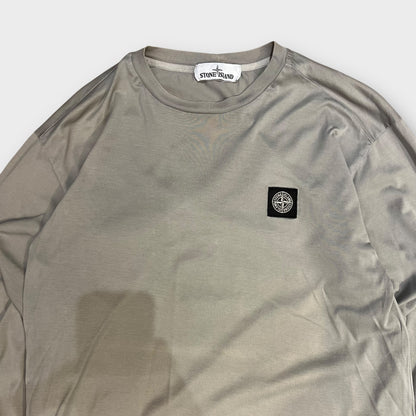 T-Shirt Stone Island Gris Manche Longue - M