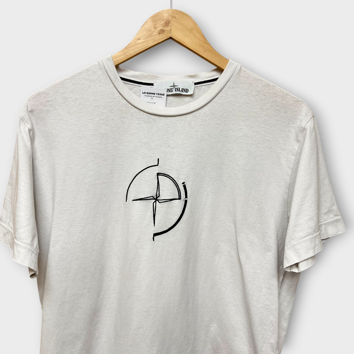 T-shirt Stone Island blanc (Certilogo coupé) - M