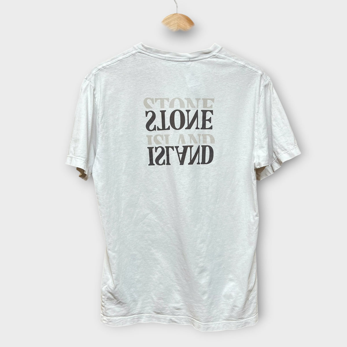 T-shirt Stone Island blanc (certilogo coupé) - M