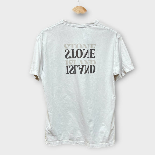 T-shirt Stone Island blanc (certilogo coupé) - M