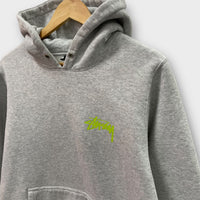 Hoodie Stussy gris classic logo vert - L