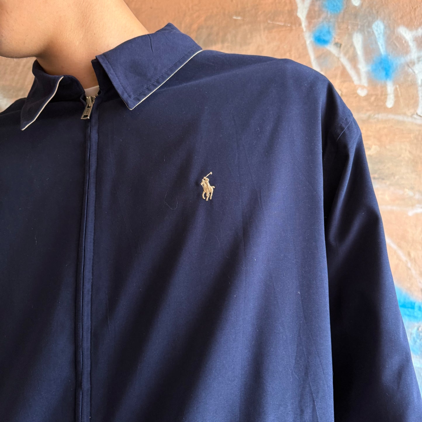 Harrington bleu Ralph Lauren (Bouton cassé) - XL
