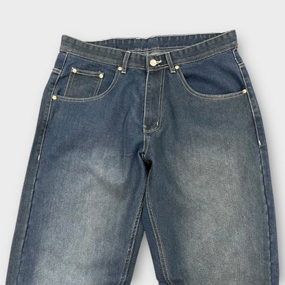 Baggy jeans broderie paysage W32 L32 - FR42