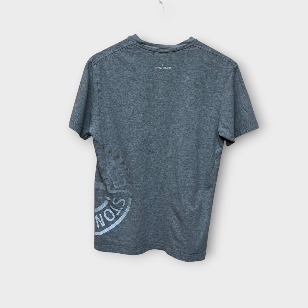 T-shirt Stone Island gris (certilogo coupé) - S