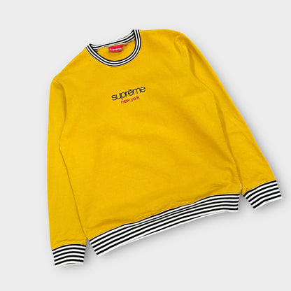 Sweat Supreme jaune Classic logo - L