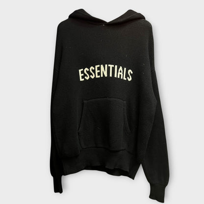 Hoodie Essentials Noir - S Oversize