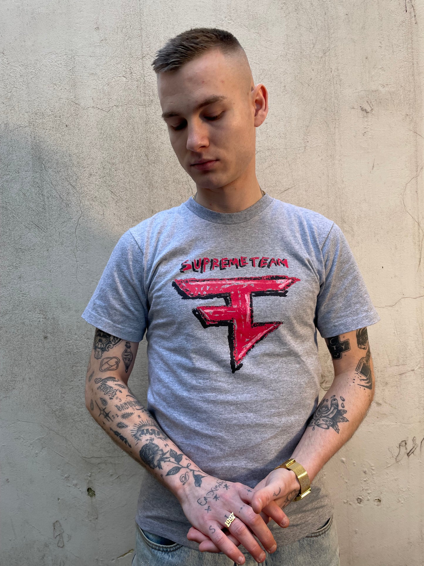 T-shirt Supreme x Faze Clan gris - S