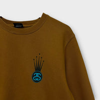 Sweat Stussy crown marron - M