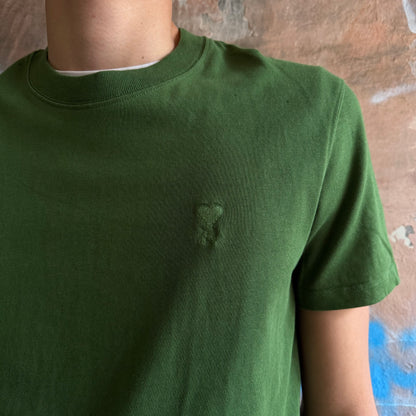 T-shirt Ami Paris vert brodé - L