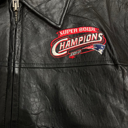 Veste Cuir Vintage Nfl Des Patriots - M