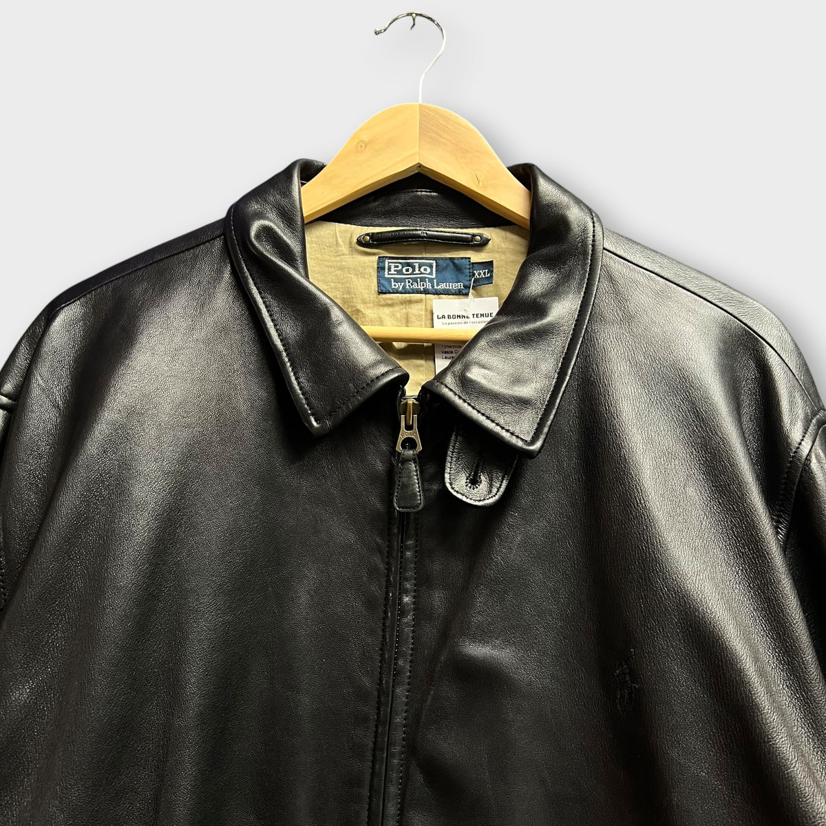 Veste En Cuir Ralph Lauren Noir - XXL