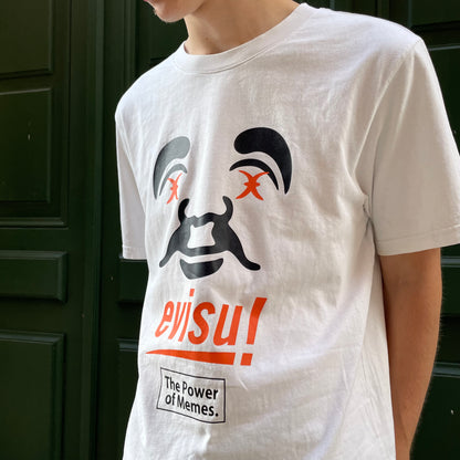 Evisu white t-shirt "The Power of memes" - L