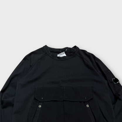 Sweat CP Company noir poche kangourou - XS