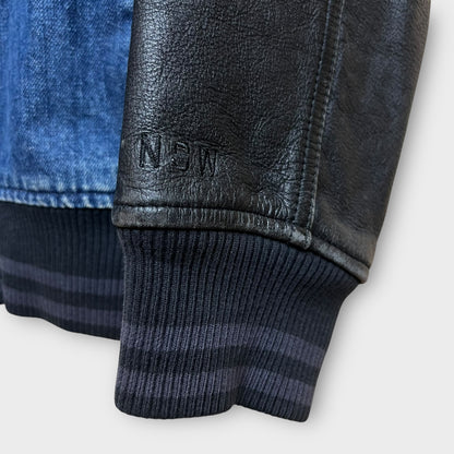 Nike NSW Selvedge Denim Leather Jacket - S