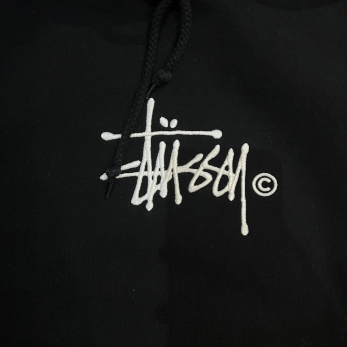 Hoodie Stussy Brodé Spellout Noir - S