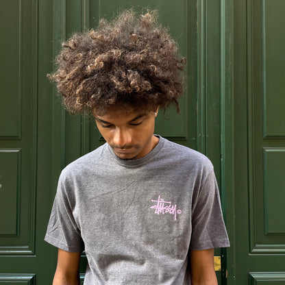 Classic T-shirt Stussy Gray / Pink - L