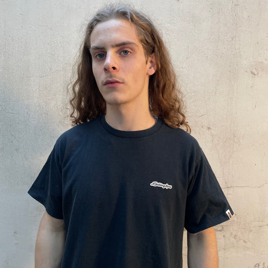 T-shirt Noir Bape A Bathing Ape brodé - L