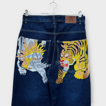 Hip Hop Baggy Jeans brodé - FR40