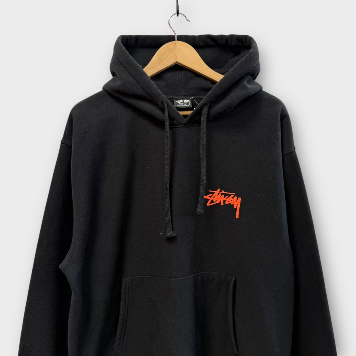 Hoodie Stussy noir/orange - L