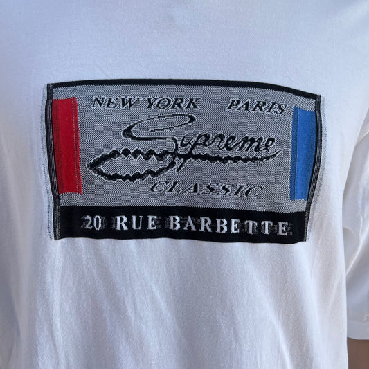 T-shirt Supreme Intarsia Label blanc - XL