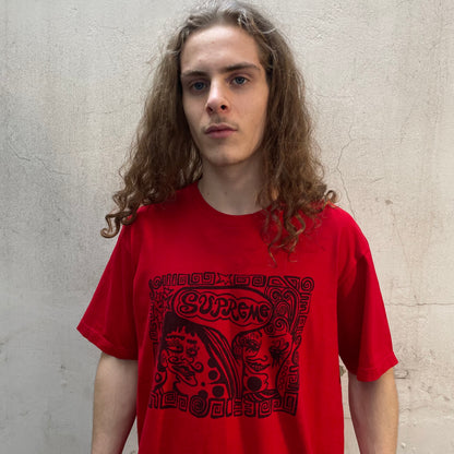 T-shirt Supreme Faces tee rouge - L