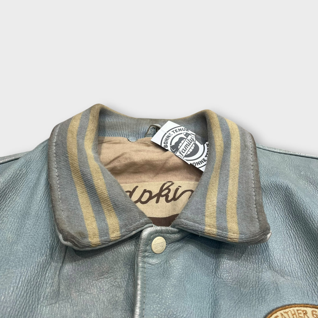 Veste en cuir REDSKINS bleu XL