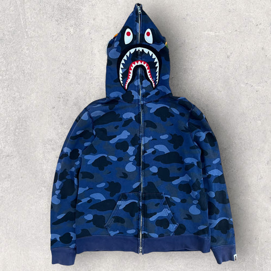 Veste Bape Shark Bleu Camo - S