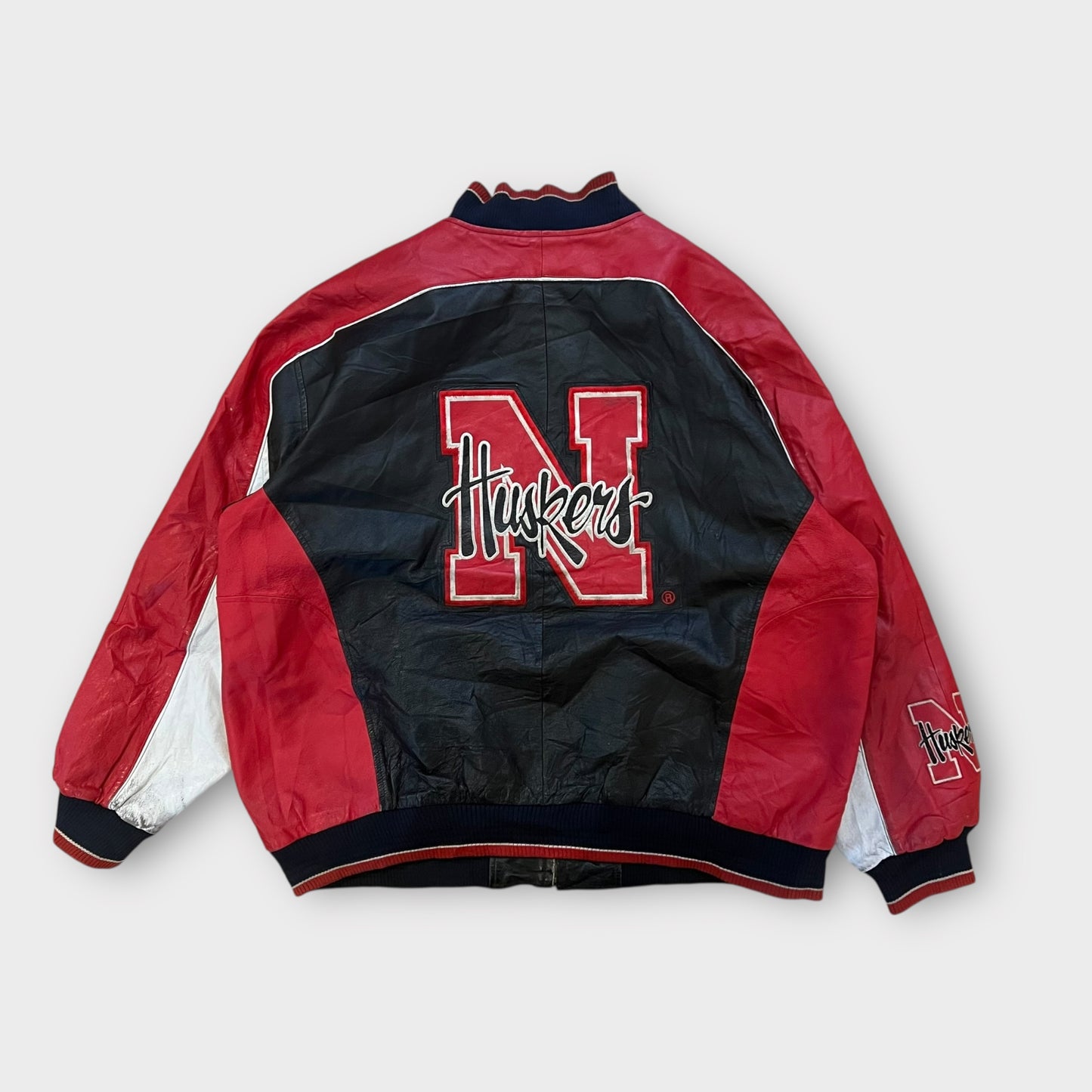 Veste en Cuir Des Nebraska Huskers - XXL
