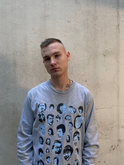 Longsleeve Supreme Faces gris - M