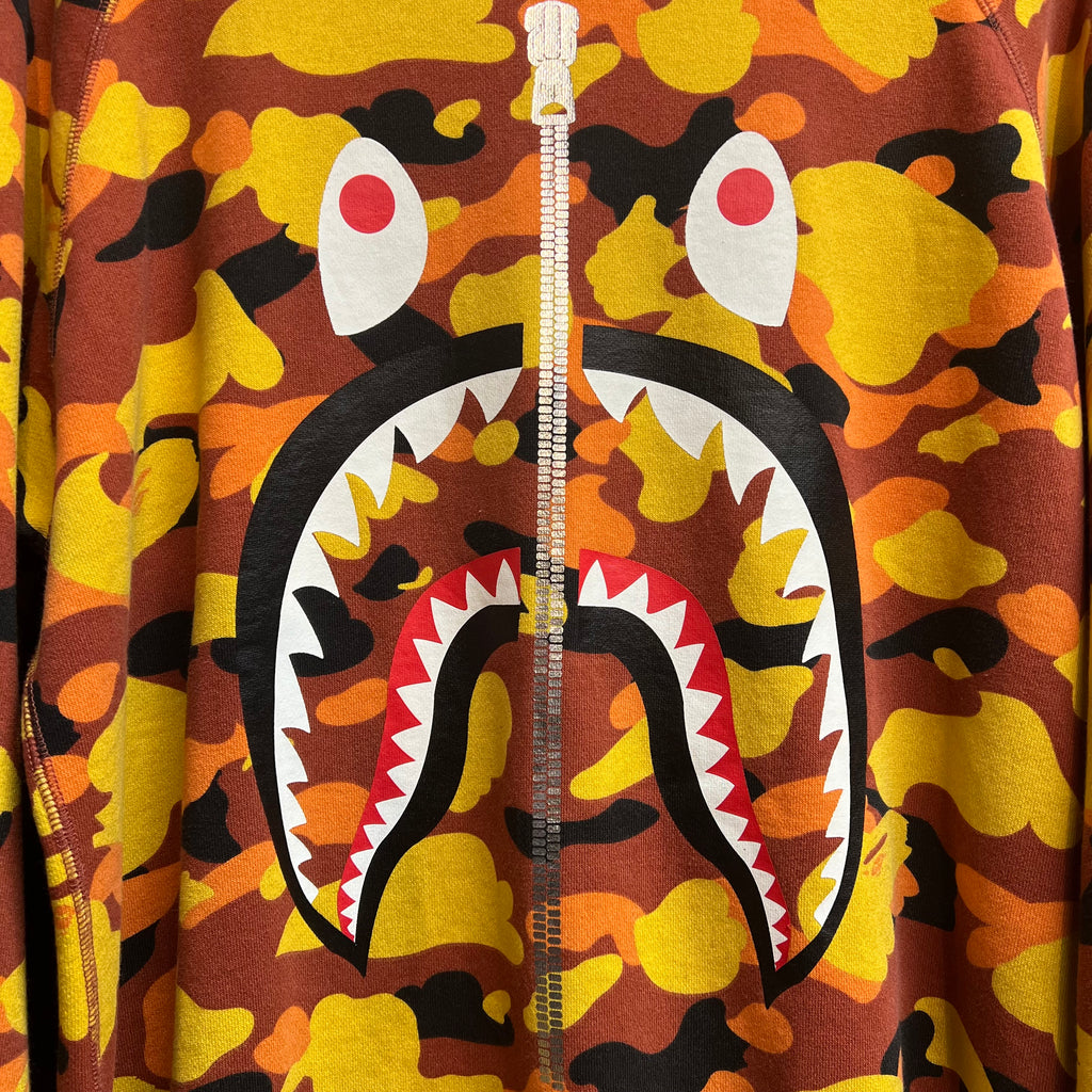 Sweat Bape orange et jaune - XL