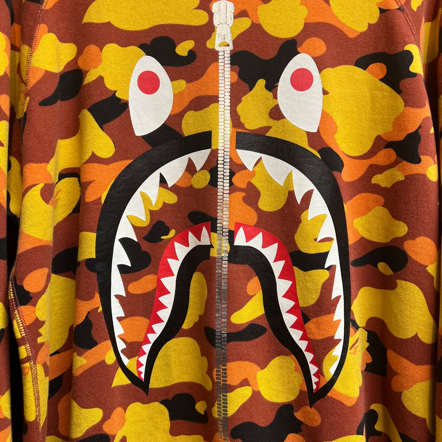 Sweat Bape orange et jaune - XL