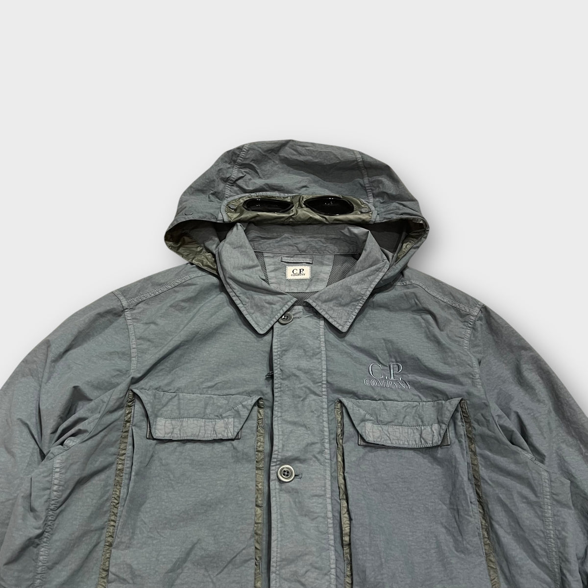 Veste Goggle Cp Company Flatt Nylon Bleu - XL