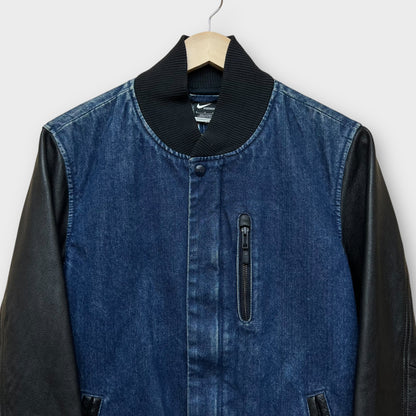 Nike NSW Selvedge Denim Leather Jacket - S