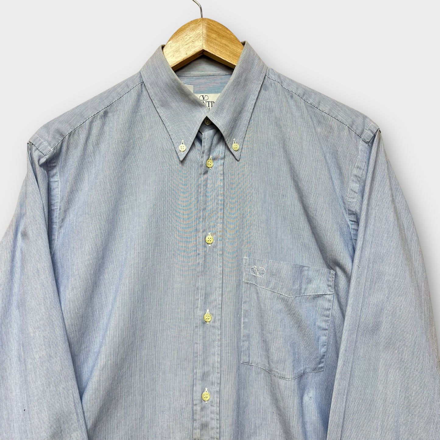 Chemise Deadstock vintage Valentino Made in Italy 90's bleu - XL