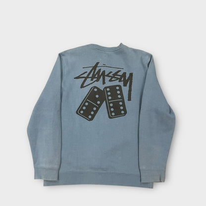 Sweat Stussy "Domino" bleu - L