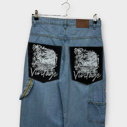 Hip Hop Baggy Jeans brodé - FR40
