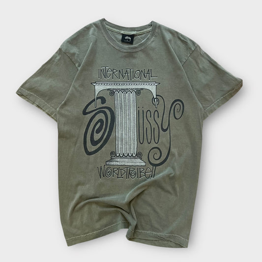 T-Shirt Stussy " International" Vert - M