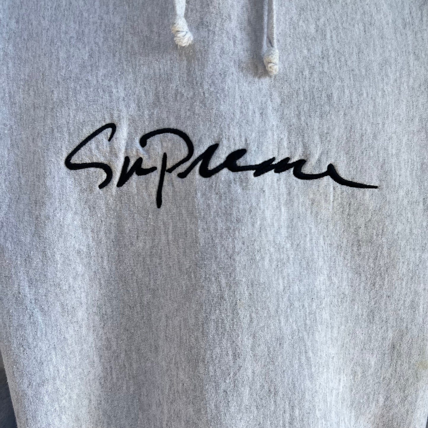 Supreme Hoodie Classic Script gris - XL