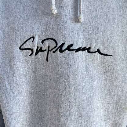 Supreme Hoodie Classic Script gris - XL
