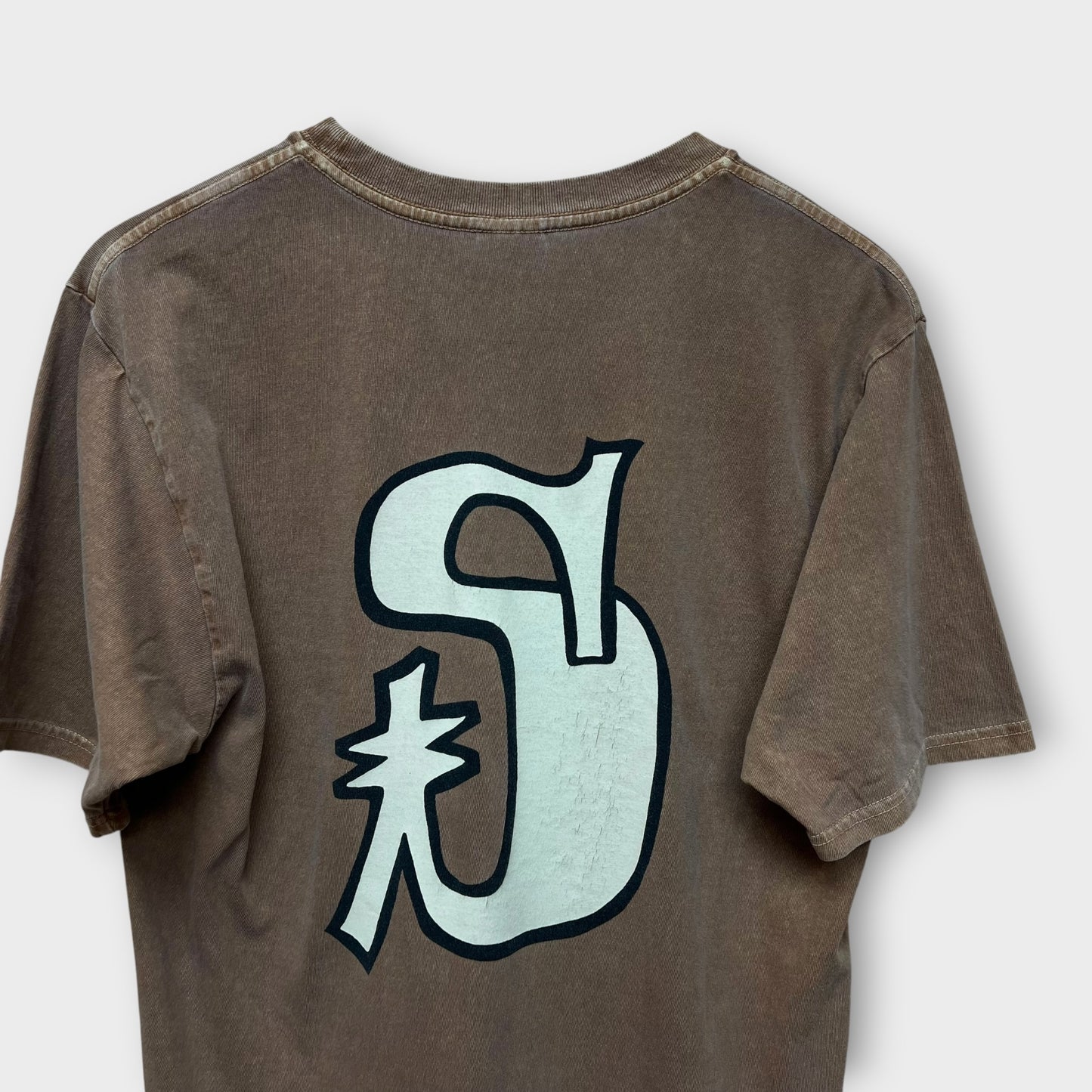 T-shirt Stussy Dyed marron - M