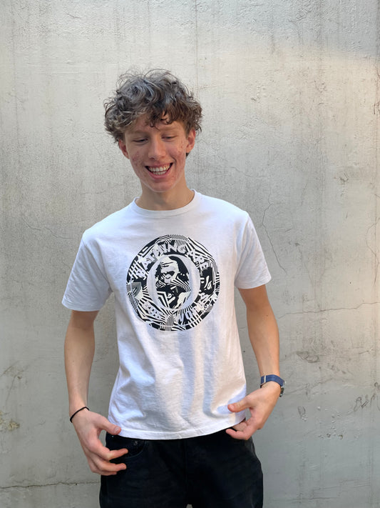 T-shirt Bape blanc Busy Works (petites taches manche) - L