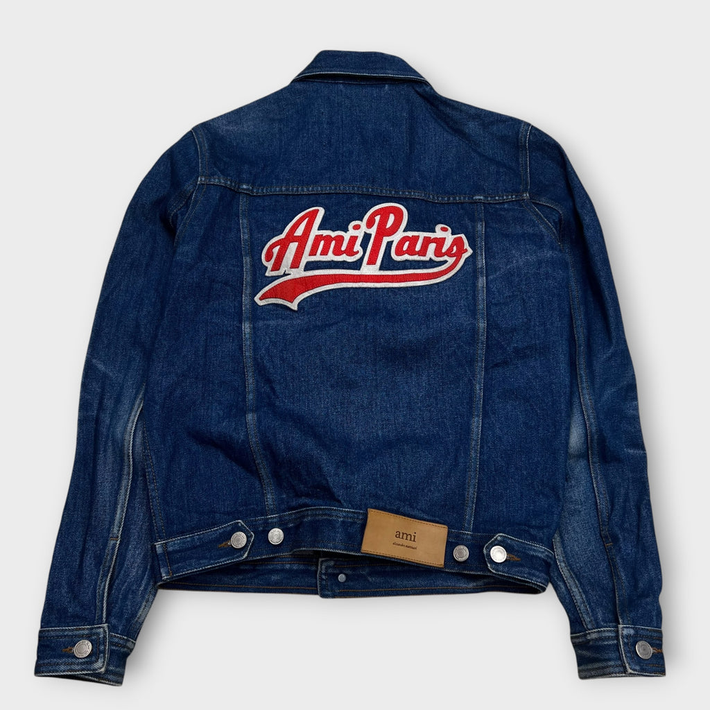 Veste en denim AMI PARIS S marine