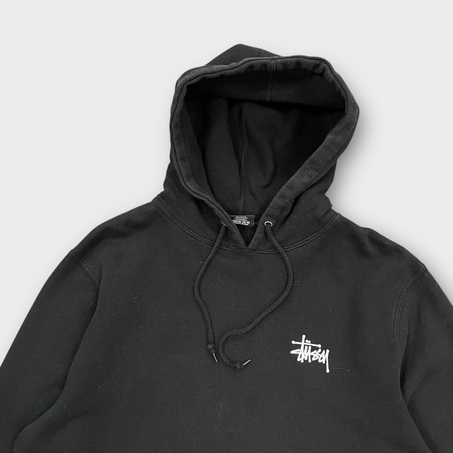 Hoodie Stussy noir classic logo - L