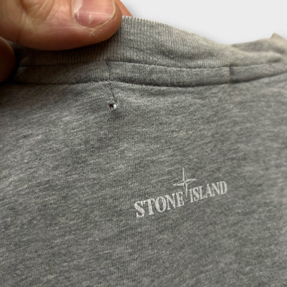 T-shirt Stone Island gris (certilogo coupé) - S