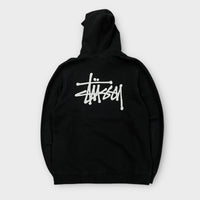 Hoodie Stussy noir classic logo - L