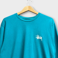 T-shirt Stussy manche longue bleu - M