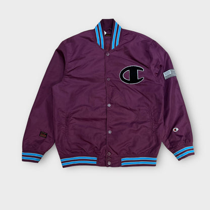 Bomber Satin Champion x Evisu Bordeaux - L