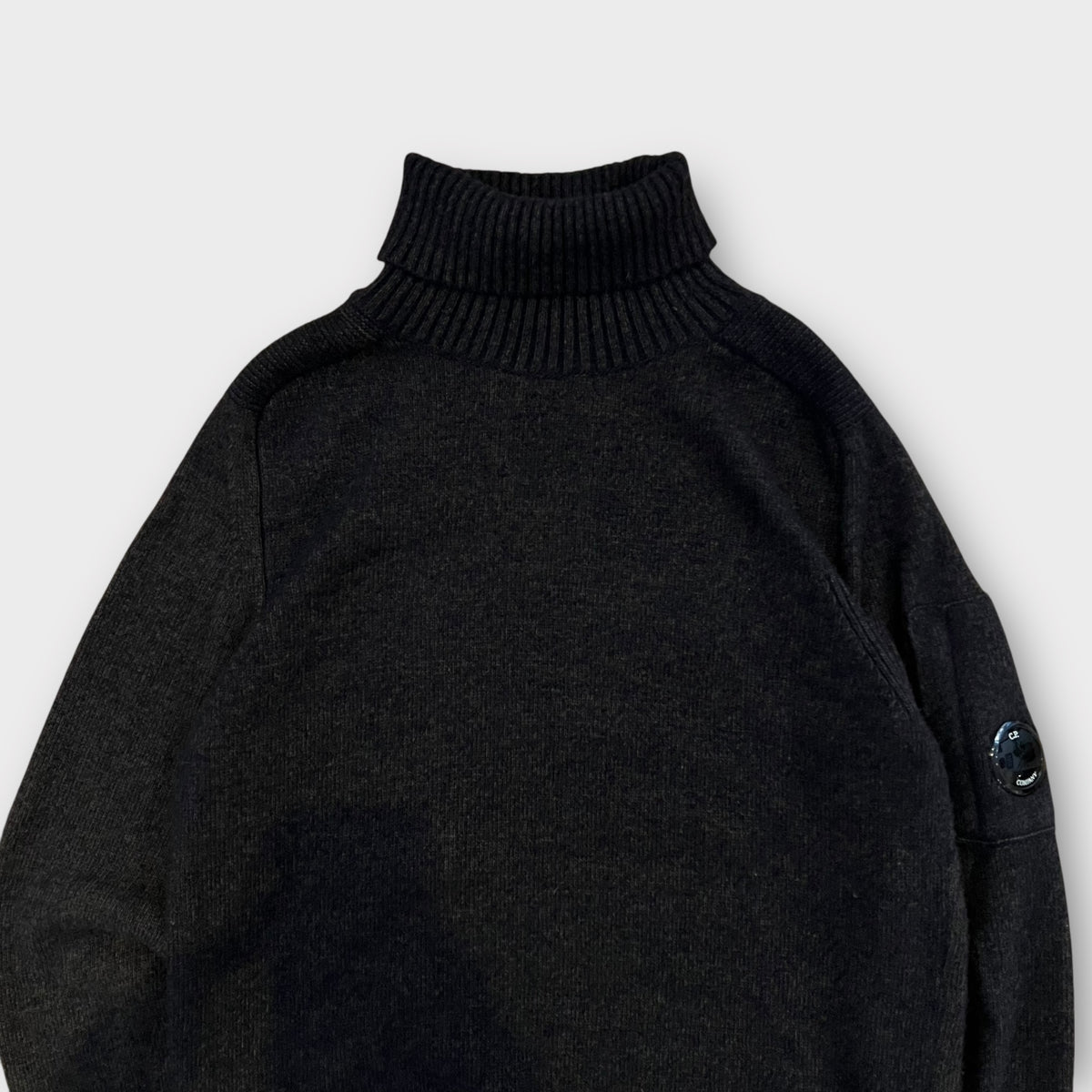 Sweat Col Roulé Gris Foncé - M