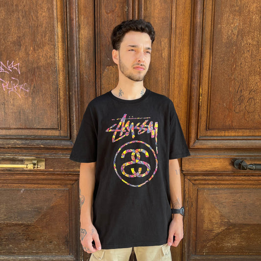 T-shirt Stussy Noir s logo - L