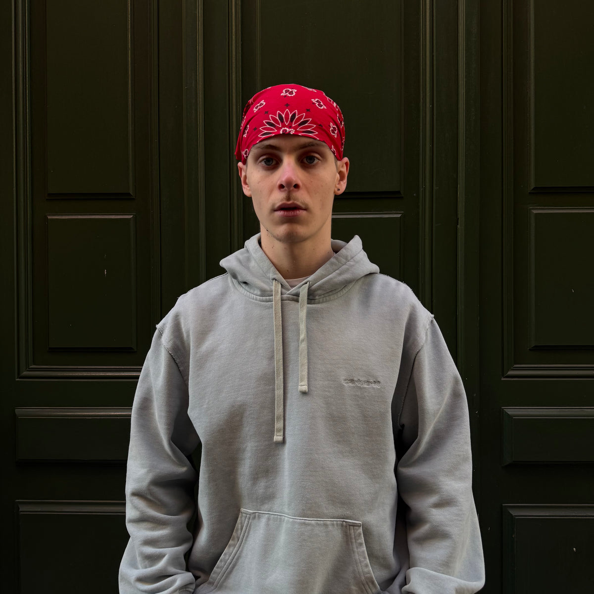 Hoodie Carharrt bleu brodé - M